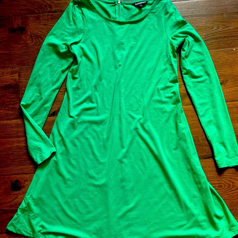 Express Kelly Green Long Sleeve Mini Dress sz small